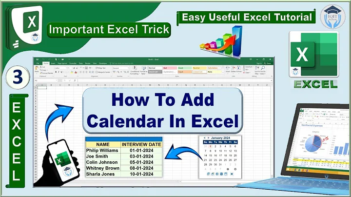 MS Excel: Insert a Date from Date Picker Calendar in Excel. Time Saving Guide in Simplest Way ✅
