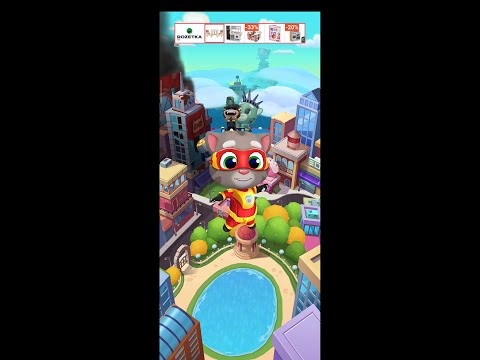 Говорящий Том: погоня героев ! Мой говорящий Том 2 ! Прогнали злодеев ! Игра для детей! #shorts