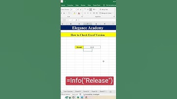 How to Check Excel Version #excel #msexcel #shortsvideo #shorts #ytshorts #eleganceacademy #version