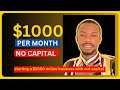 Making 1000 per month online business with 0 no capital