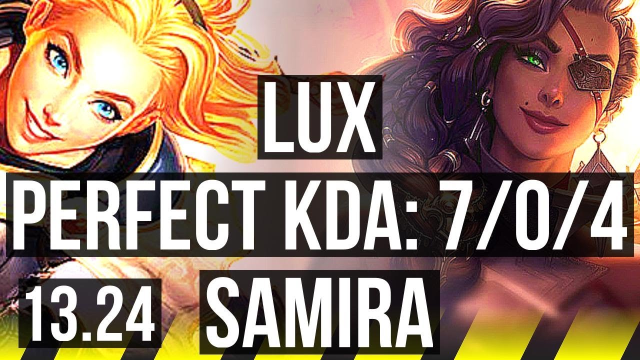 LUX & Senna vs SAMIRA & Rakan (ADC) | 7/0/4, 400+ games, Godlike | BR Master | 13.24