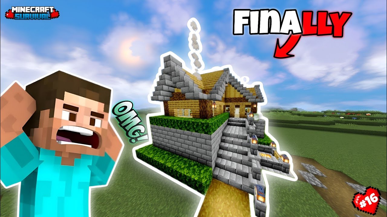  Finally🔥I Built My NEW SURVIVAL BASE in Minecraft 😍 | EP 16 | ( MEGA EPISODE )