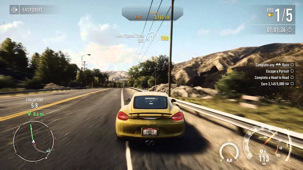 Need for Speed: Rivals - It Starts Here (Racer) First Race, Heat Level (Lose Cops) Porsche Cayman