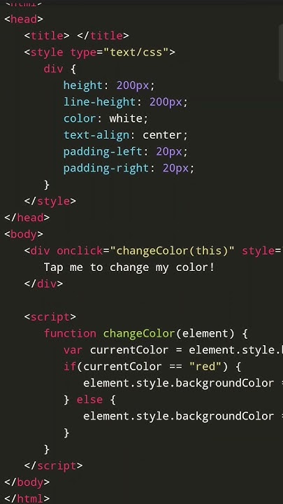 Change Color using Javascript #javascript #coding #programming # ...