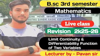 Limit, Continuity &amp; Differentiability Function of two Variable/ Important question with Solution