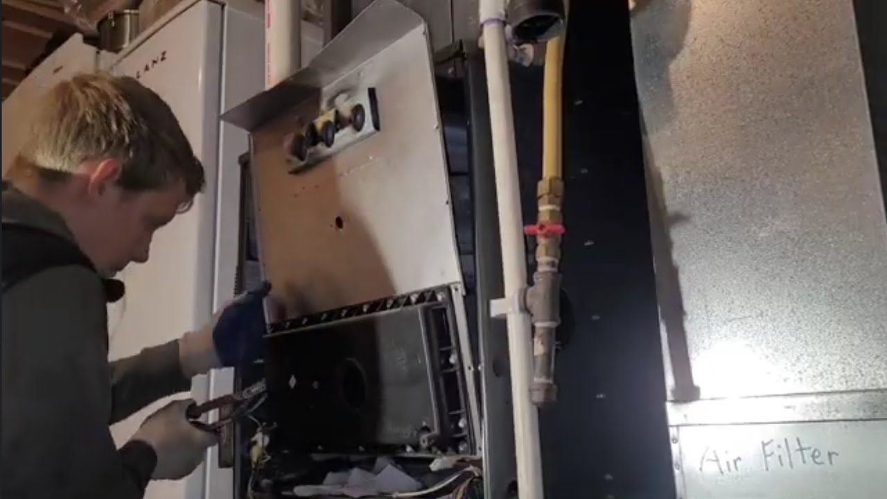 How to replace a Goodman Furnace Heat Exchanger! - YouTube