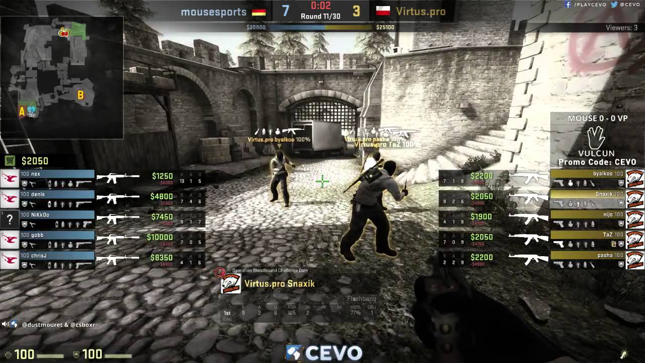 mousesports vs Virtus.pro Game 1 (CEVO-P CS:GO Season 7) - Dust ...