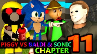 PIGGY vs BALDI SONIC ROBLOX ANIMATION CHALLENGE! Chapter 11 (official) Granny Minecraft Game