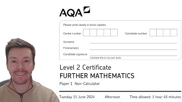 GCSE Further Maths AQA June 2024 Paper 1 Walkthrough!