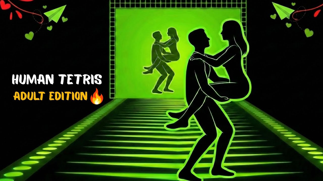 Человеческий Тетрис х 2 игрока в кооперативном режиме! Сможете ли вы уместиться в фигуру? ИЗДАНИЕ...