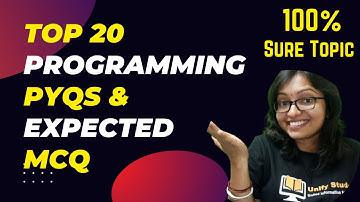 TOP 20 Programming PYQs & Expected MCQs -UGC NET| MH SET | TN SET | TN TRB | AP SET-Computer Science