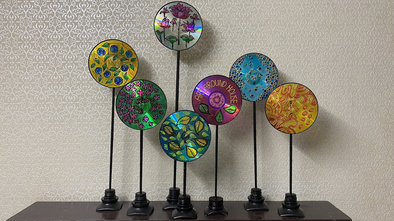 DIY Home Decor Ideas - CD Popsicles | 6 | Art Around House - YouTube