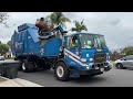 Republic Services CNG Autocar ACX Heil Rapid Rail Garbage Truck Compilation (3)