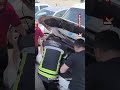 Osmaniye’de araca sıkışan kedi itfaiye ekiplerince kurtarıldı