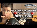My funny valentine  guitar lesson  chord melody tutorial  tab