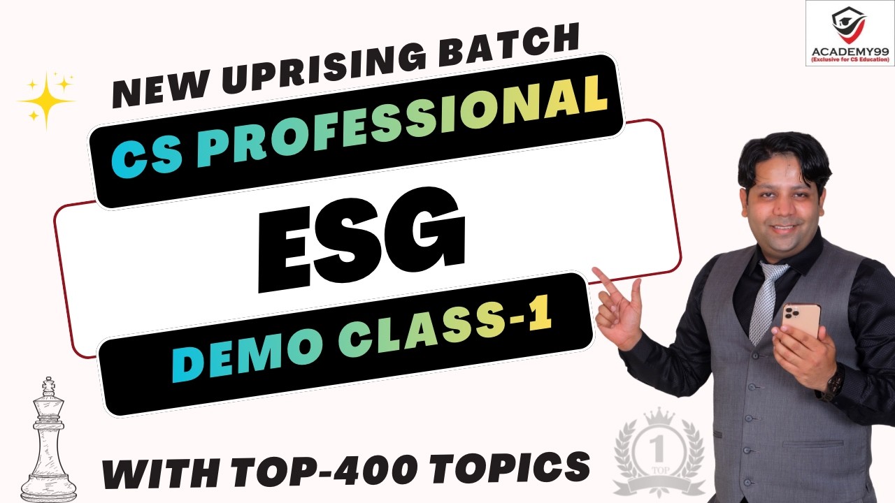 ESG DEMO LECTURE-1 | CS PROFESSIONAL | ESG CS PROFESSIONAL | CS PROFESSIONAL ESG