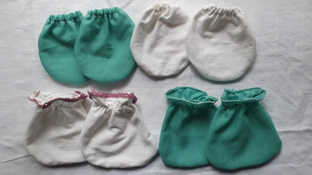 Easy way to make baby mittens and socks Tutorial YouTube