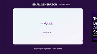 Email Generator Demo  AI-Powered Email Writing with ProdigiDesk by Esprit Analytique