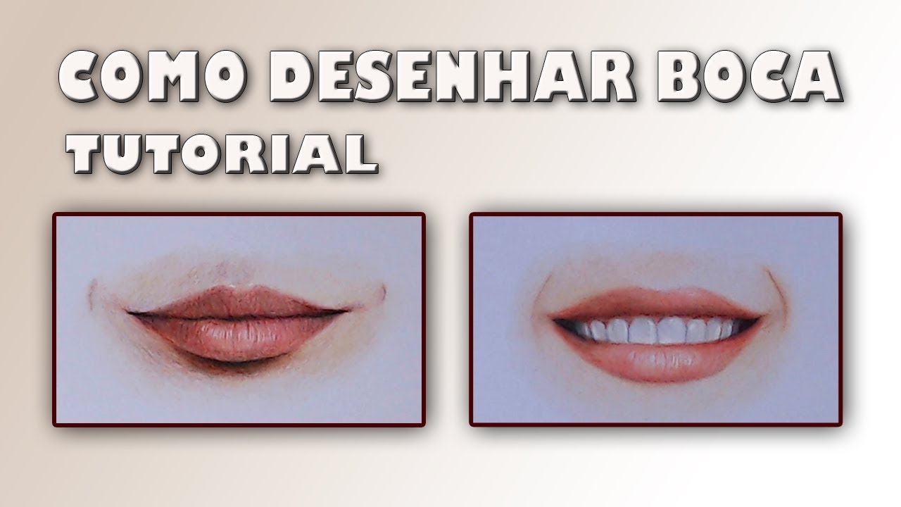 Desenhando Boca Realista  How to draw a realistic mouth 