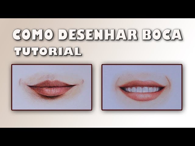 Como desenhar boca realista com lápis de cor / How to draw realistic mouth  - Tutorial 