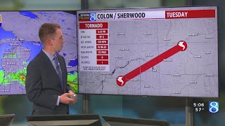 NWS rates Colon/Sherwood tornado EF2