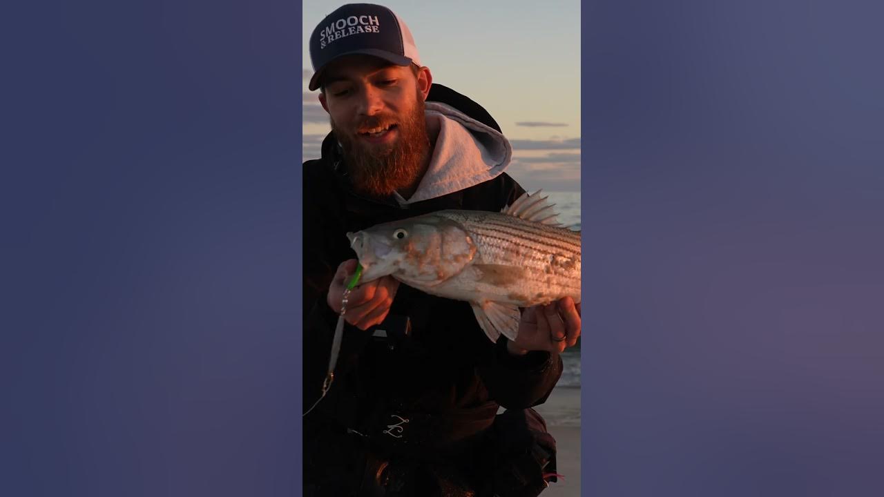 Best Spot To Find Stripers On the Open BEACH!! surf fishing striped bass 