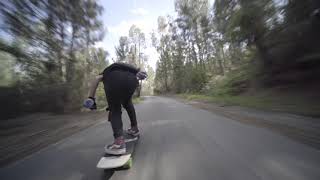 Downhill Skateboarding | Full speed on a narrow road