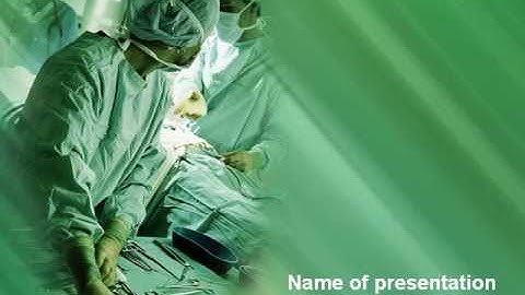 Scrub Nurse PowerPoint Template by PoweredTemplate.com