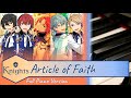 「Article of Faith」 - Knights (Ensemble Stars!! あんスタ!!) Full Size Piano Version [MuseScore]