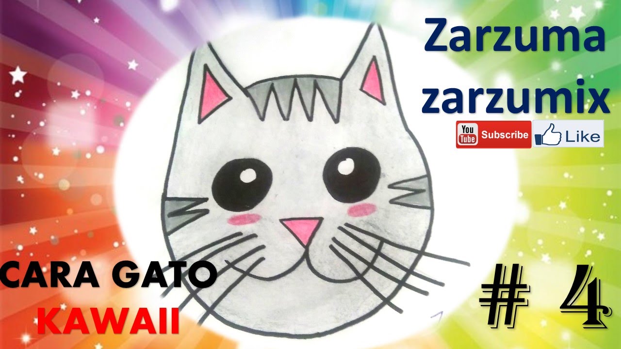 Como Dibujar Una Cara De Gato Kawaii 4 Facil Y Rapido Diy Youtube