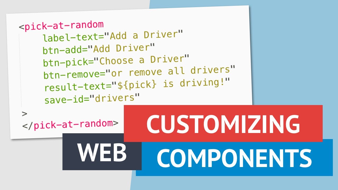 Can you customize Web Components without a framework!? - YouTube
