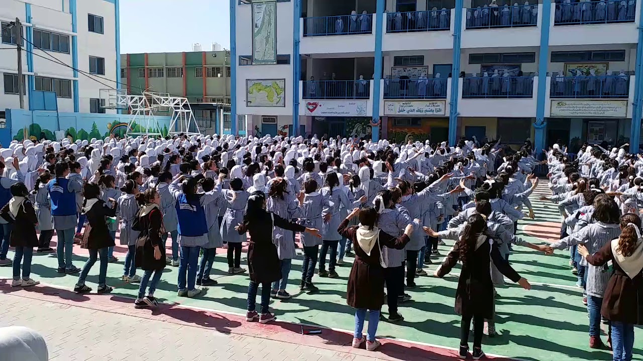 طابور مدرسة بنات الزيتون الاعدادية ب