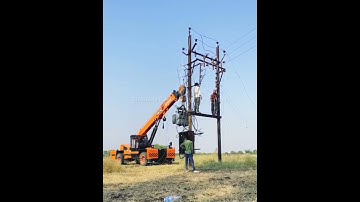 😳Distribution Transformer⚡ Structure work | Pole Mounted Substation work | Transformer work