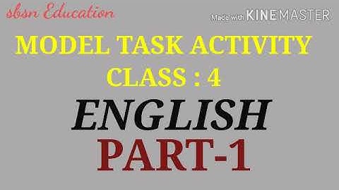 #sbsn education# Model activity task class 4.....ENGLISH...... PART. 1.  with ANSWERS...