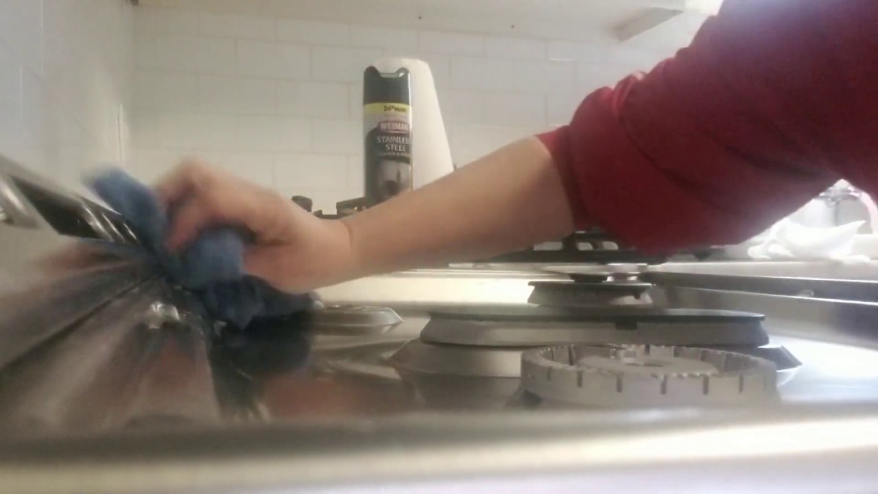 Cleaning stainless steel gas stove yall YouTube