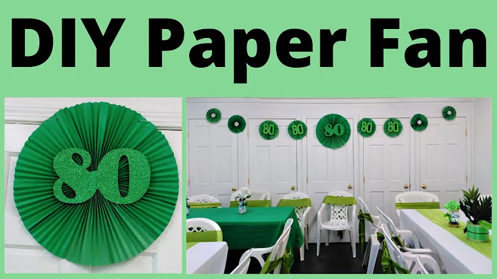DIY Paper FAN Party Decoration / 80th Birthday Party Ideas