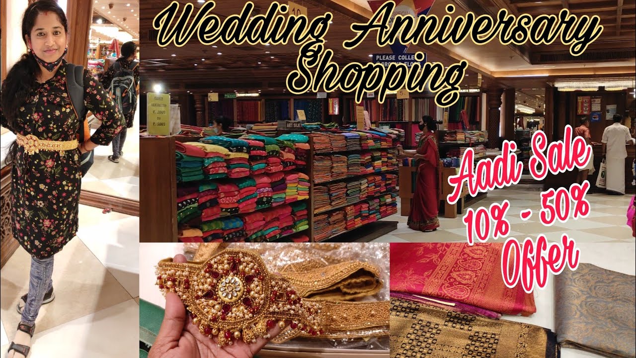 Pothys Aadi Sale 2022 | Our 1st Wedding Anniversary Shopping | Pothys ...