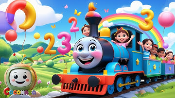 Choo Choo 1 2 3! 🚂 Fun Train Number Song for Kids | Learn to Count | kids rhymes @cocomaza