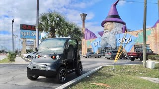 Exploring Hwy 192 In Kissimmee On My New Golf Cart - Weird Places / Sewage Leaks & Empty Buildings
