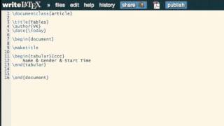 Basic LaTeX 05: Tables