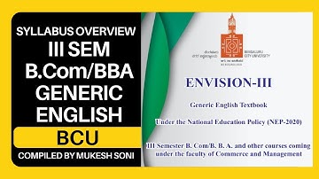 BCU-3rd Sem. B.Com/BBA-Generic English Syllabus