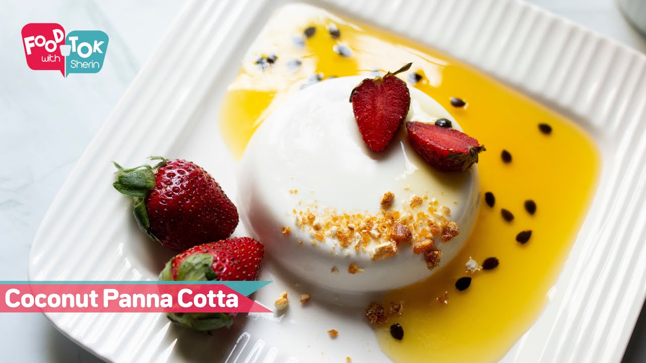 Homemade Coconut Panna Cotta Recipe | Sweet Coconut Panna Cotta Italian Desert Recipe