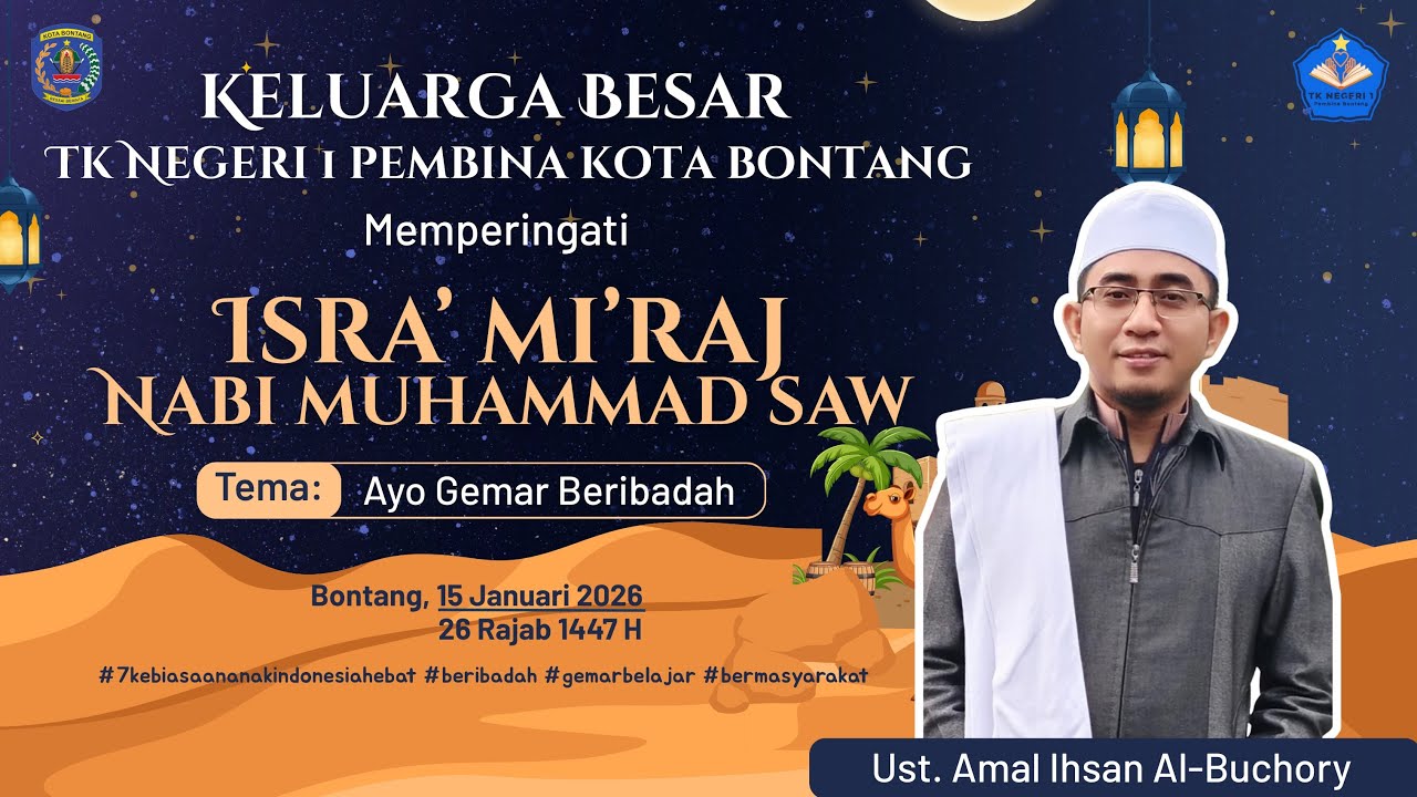 Isra' Mi'raj Nabi Muhammad SAW 1447 H TK Negeri 1 Pembina Kota Bontang 