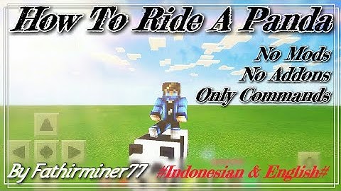How To Ride A Panda In Minecraft PE 1.8