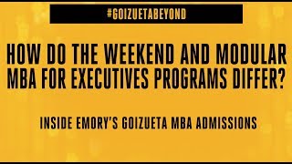 How Do the Weekend and Modular MBA for Executives Programs Differ?