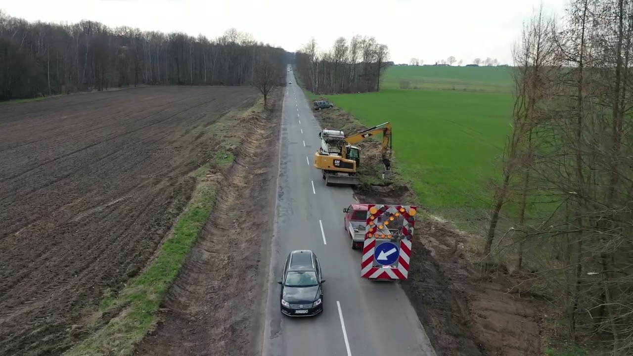 DW921 Pilchowice – przelot dronem – marzec 2024