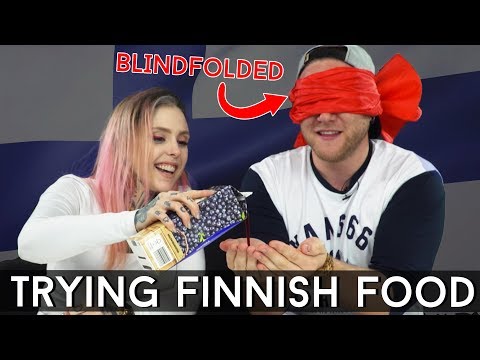 TRYING FINNISH FOODS BLINDFOLDED