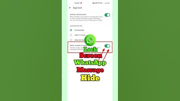 How To Hide WhatsApp Message On Lock Screen ||#shors#viral