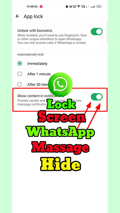 Download lagu How To Hide WhatsApp Message On Lock Screen ||#shors#viral