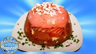 Вкусный слоеный салат из красной рыбы. Банально просто, но так вкусно!!!! Вкусный слоеный салат из красной рыбы. Банально просто, но так вкусно!!!!